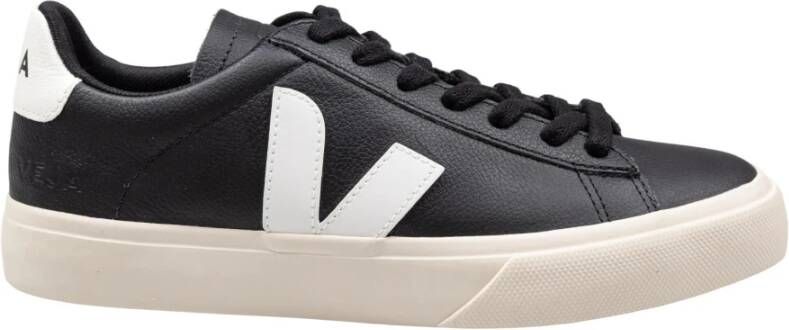 Veja Campo Sneakers in Black and White Chromefree Leather Zwart - Foto 8