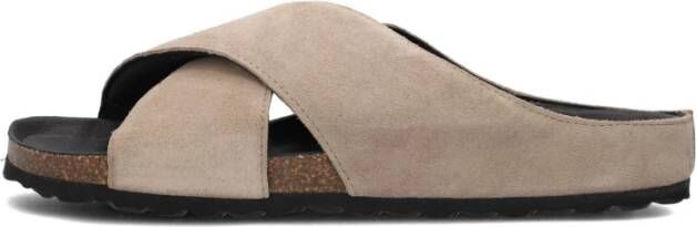 Verbenas Beige Suède Heren Slippers Lex