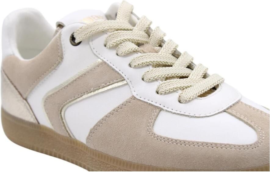 Verbenas Sora Sibela Blanco Crudo Oro Sneakers Wit Leer en Suede Dames Wit - Foto 3