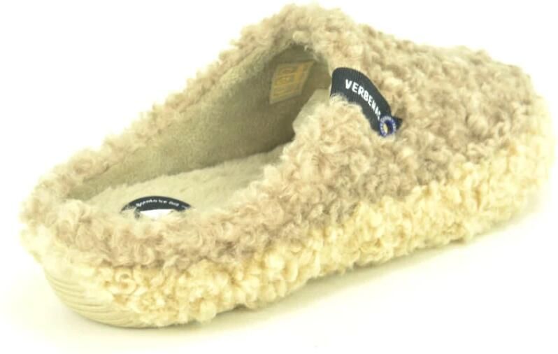 Verbenas Yuma Curly Pantoffels Open Beige - Foto 5