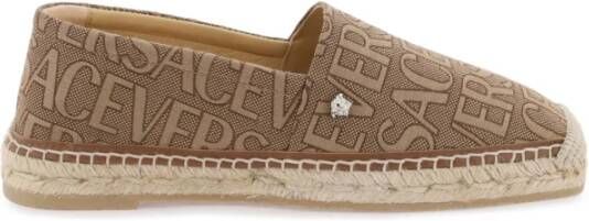 Versace Allover Jacquard Espadrilles Beige Heren