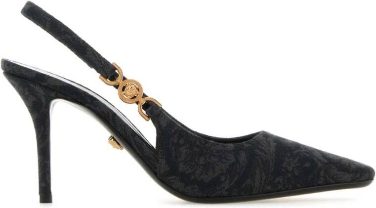 Versace Barocco Jacquard Medusa Pumps Black Dames