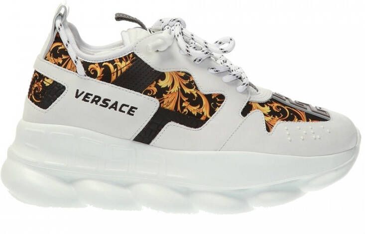 Versace Barocco Print Chain Reaction 2 Trainers Wit Dames - Schoenen.nl