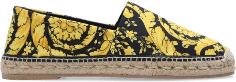 Versace Barocco Print Espadrillas Yellow Heren