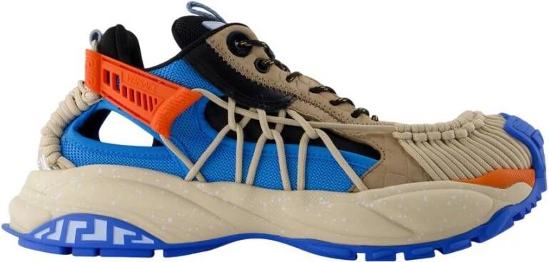 Versace Beige Leren Kokos Sneakers