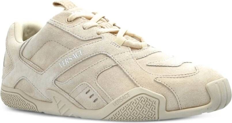 Versace Beige Sneakers met Grieks motief