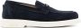 Versace Blauwe Suède Mocassins met Medusa Motief Blue Heren - Thumbnail 1