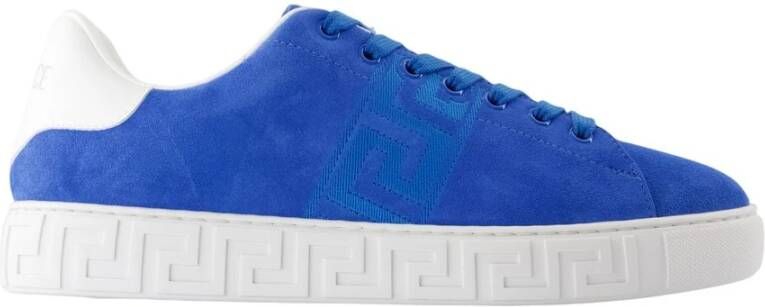 Versace Blauwe Suède Sneakers Sky Diver