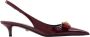 Versace Bourgondische leren pumps met puntige neus - Thumbnail 1