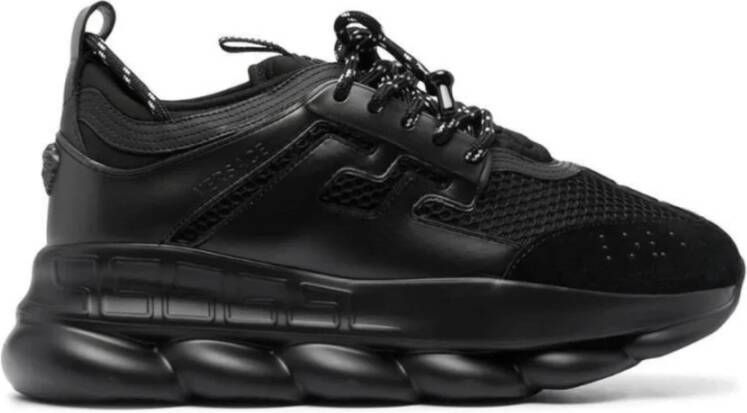 Versace Chain Reaction Zwarte Sneakers Moderne Luxe