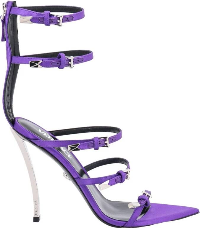 Versace Damesschoenen Sandalen Paars Ss23 Purple Dames
