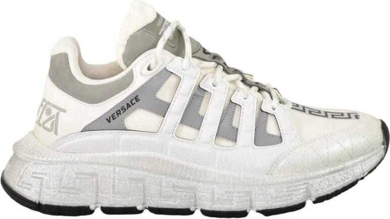 Versace Trigreca Sneakers met Grafisch Patroon en Leren Details White - Foto 6