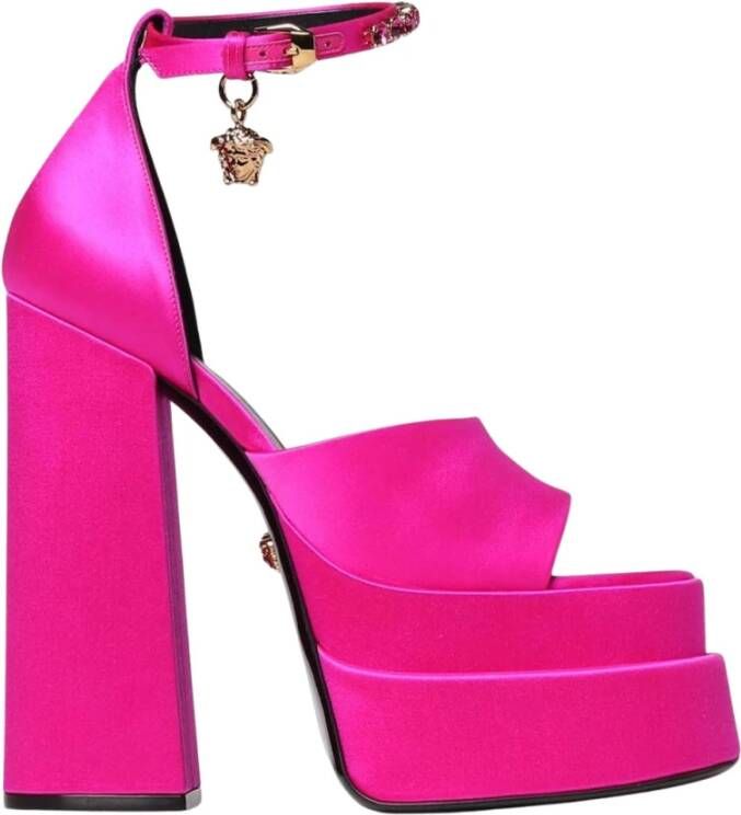 Versace Medusa Aevitas Dubbele Plateau Sandalen Pink Dames