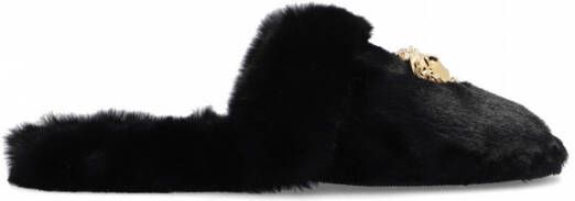 Versace Fur slides Zwart Heren