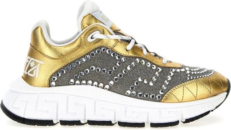 Versace Gelamineerde leren sneaker