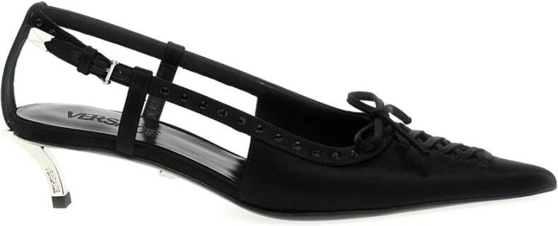 Versace Gevlochten Front Slingback Sandalen