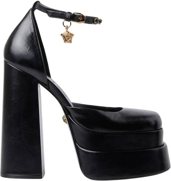 Versace Pumps & high heels Aevitas' Black Pumps With Medusa Charm And Platfor in zwart