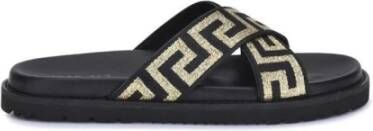 Versace Greca Motief Leren Sandalen