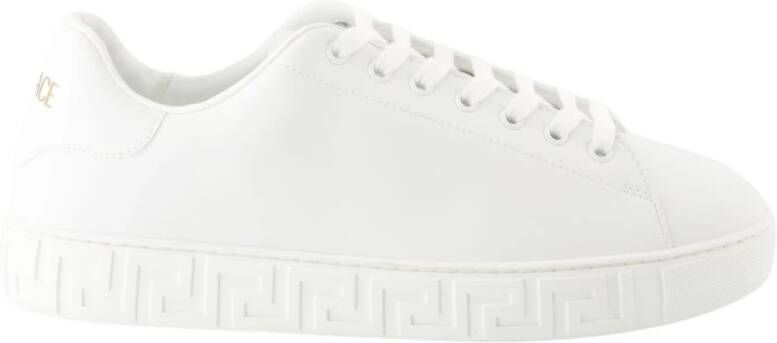 Versace Platte schoenen met kenmerkende reliëf details White Heren