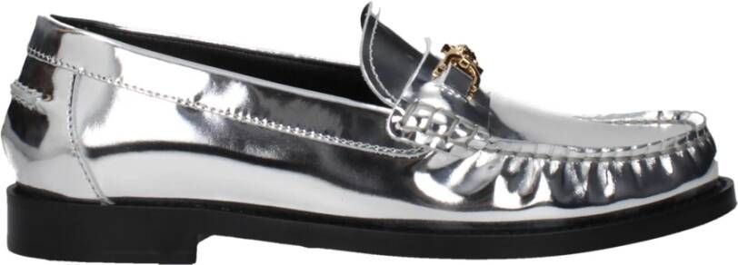 Versace Grijze Leren Instaploafers