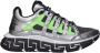 Versace Grijze Stoffen Sneakers met Groene Accent - Thumbnail 1
