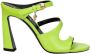 Versace Groene leren hoge hak sandalen - Thumbnail 1