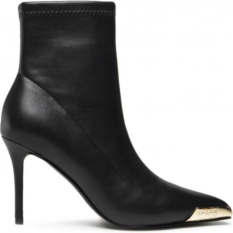 Versace Jeans Couture Glamour Tronchetto met barokdruk en punt afgewerkt met een Logottel 73V3S51-Zs371 zwart goud Zwart Dames - Foto 6