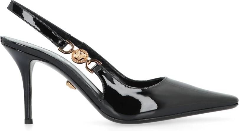 Versace Zwarte sandalen met hak en Medusa 95-embleem Black Dames