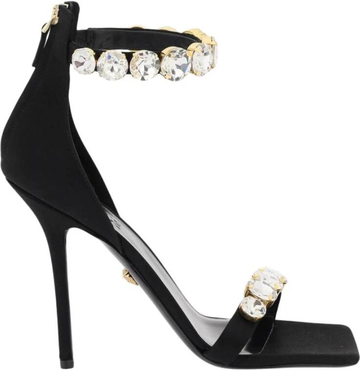Versace High Heel Sandals Black Dames