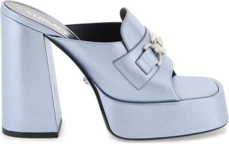 Versace High Heel Sandals Blue Dames