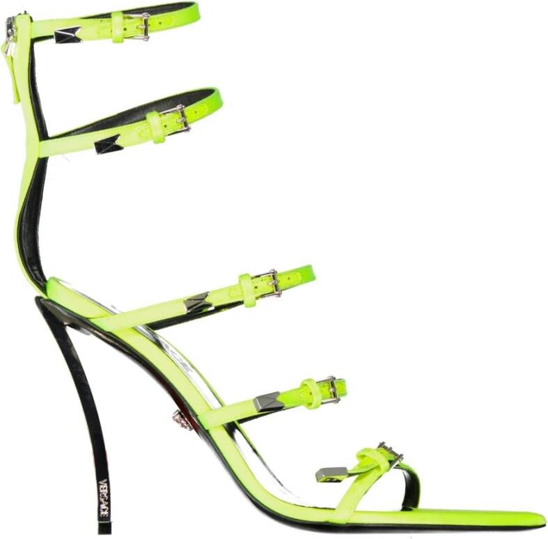 Versace High Heel Sandals Geel Dames