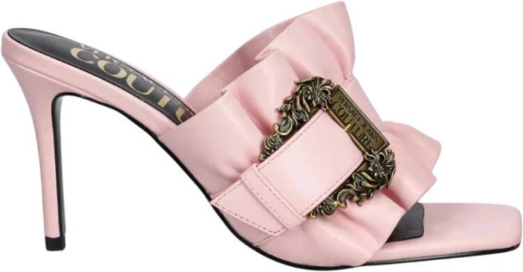 Versace Jeans Couture Barok Gesp Hoge Hak Sandalen