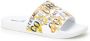 Versace Jeans Couture Barok Print Witte Zwembadsandalen Multicolor Dames - Thumbnail 6