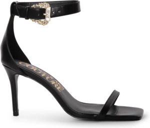 Versace Jeans Couture Barokke-buckle sandalen Zwart Dames