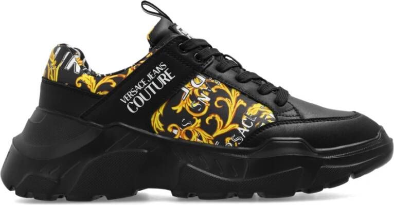 Versace Jeans Couture Bedrukte sneakers Black Heren