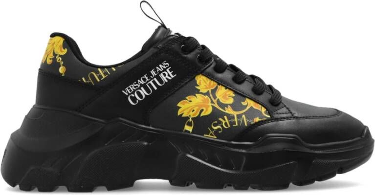 Versace Jeans Couture Lage profiel sneakers voor heren met gladde graaninzetten Black - Foto 7