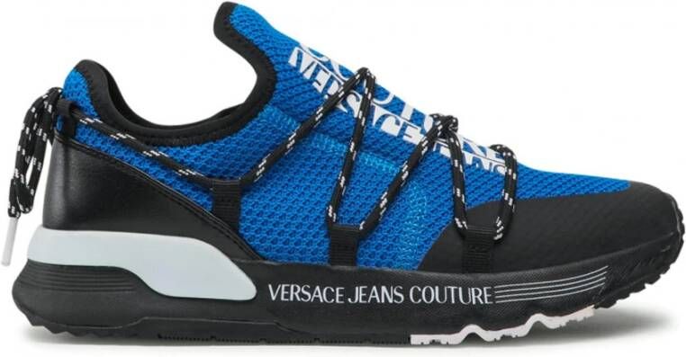 Versace Jeans Couture Blauwe Logo Sneakers voor Heren Blue Heren