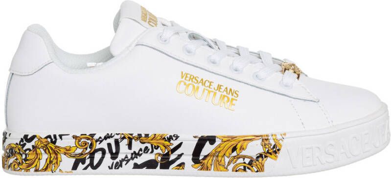 Versace Jeans Couture Court 88 Logo Brush Couture Sneakers Wit Dames