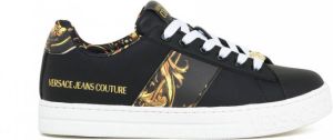 Versace Jeans Couture Shoes Fondo Court 88 Dis. 65 Leather+Printed Leather Zwart Dames