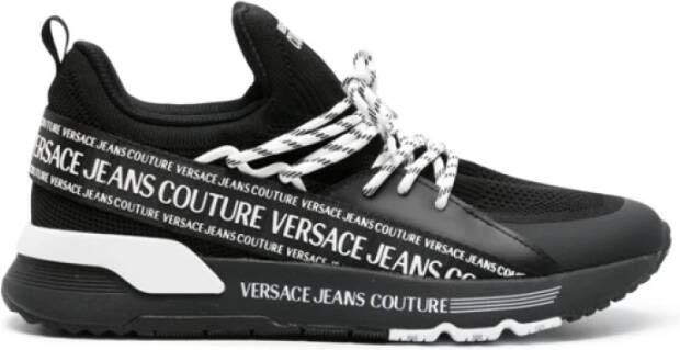 Versace Jeans Couture Dynamische Zwarte Logo Sneaker Black Heren