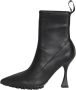Versace Jeans Couture Zwarte enkellaarsjes met elastisch design en 11 cm hak Black Dames - Thumbnail 5