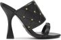 Versace Jeans Couture Hoge Modellen Leren Sandalen Black Dames - Thumbnail 1
