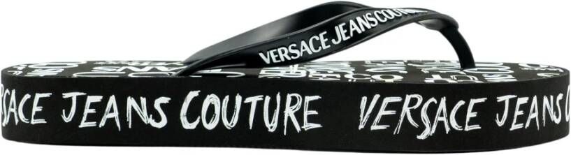 Versace Jeans Couture Stijlvolle Flip Flops voor Vrouwen Black Dames - Foto 4