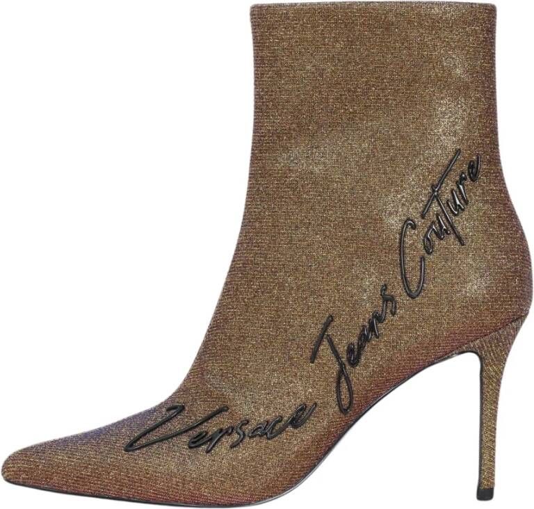 Versace Jeans Couture Glitterende Scarlett Enkellaarzen Yellow Dames