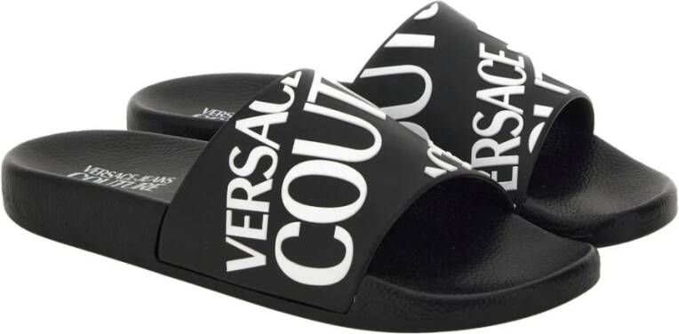Versace Jeans Couture Rubberen slippers Zwart Heren