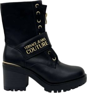 Versace Jeans Couture Zwarte casual gesloten laarsjes Zwart Dames
