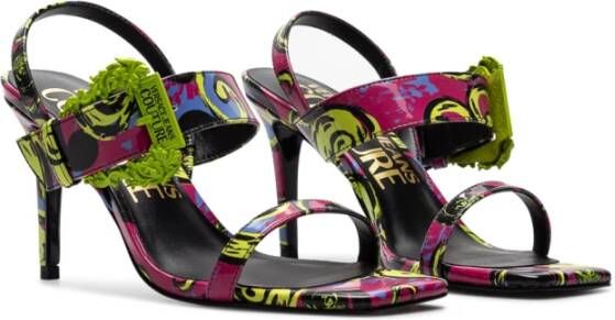 Versace Jeans Couture Multicolor Logo Couture Sandalen Multicolor Dames