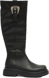 Versace Jeans Couture Zwarte casual gesloten laarsjes Zwart Dames