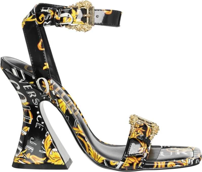 Versace Jeans Couture Kirsten Watercolour Couture Heeled sandals Black Dames