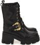 Versace Jeans Couture Zwarte Enkellaarzen voor Vrouwen Black Dames - Thumbnail 1